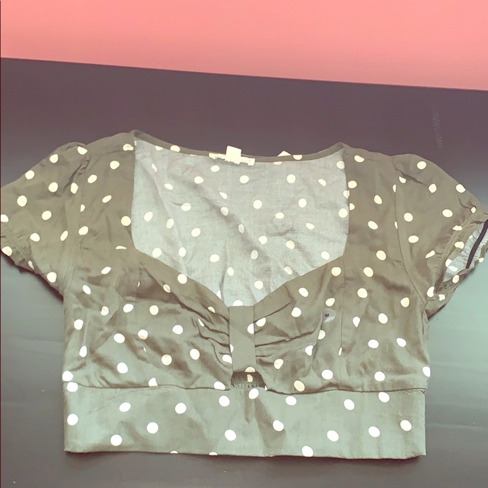 POLKA DOT CROP TOP